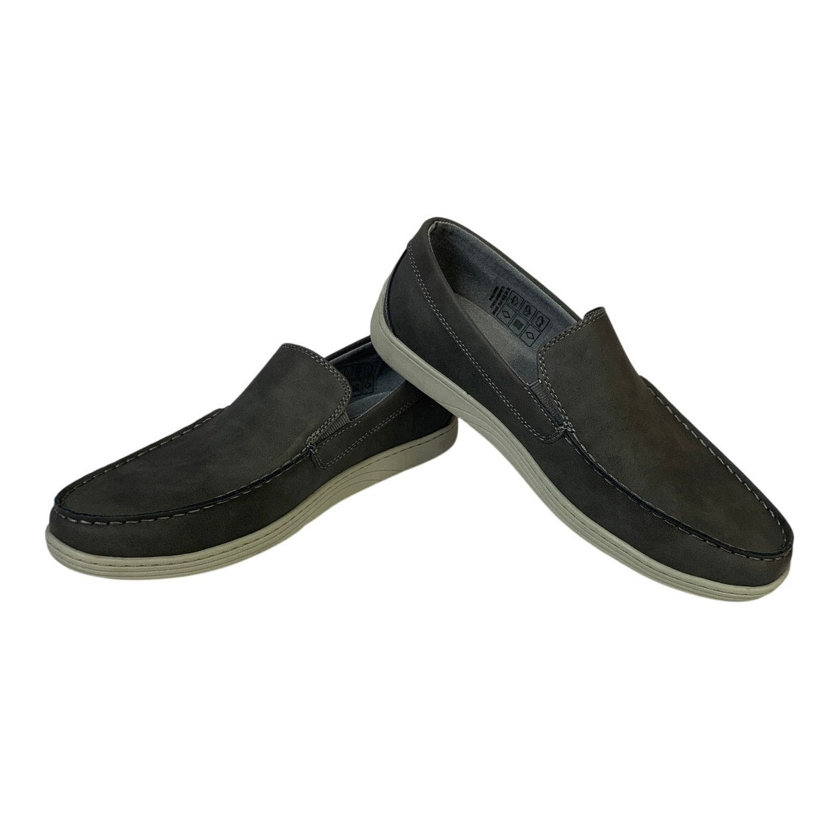 IZOD Mens Size 8 Gray Seapoint Slip On Loafers Round Toe Memory Foam Shoes