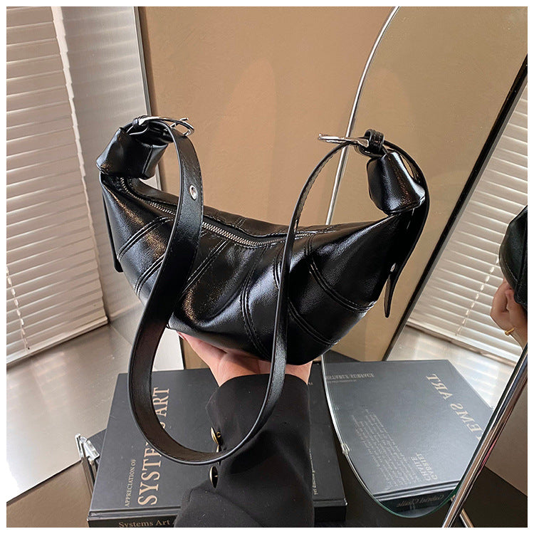 Dumpling Crossbody Bag - Retro PU Leather Shoulder Bag for Women | Sarah Express
