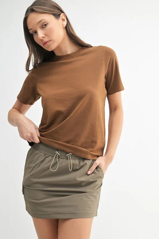 MONO B Round Neck Short Sleeve T-Shirt