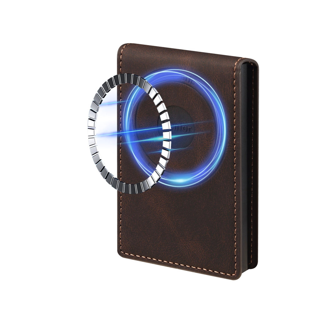 Premium Leather Pop-Up Card Wallet with RFID Protection - Automatic Card Holder