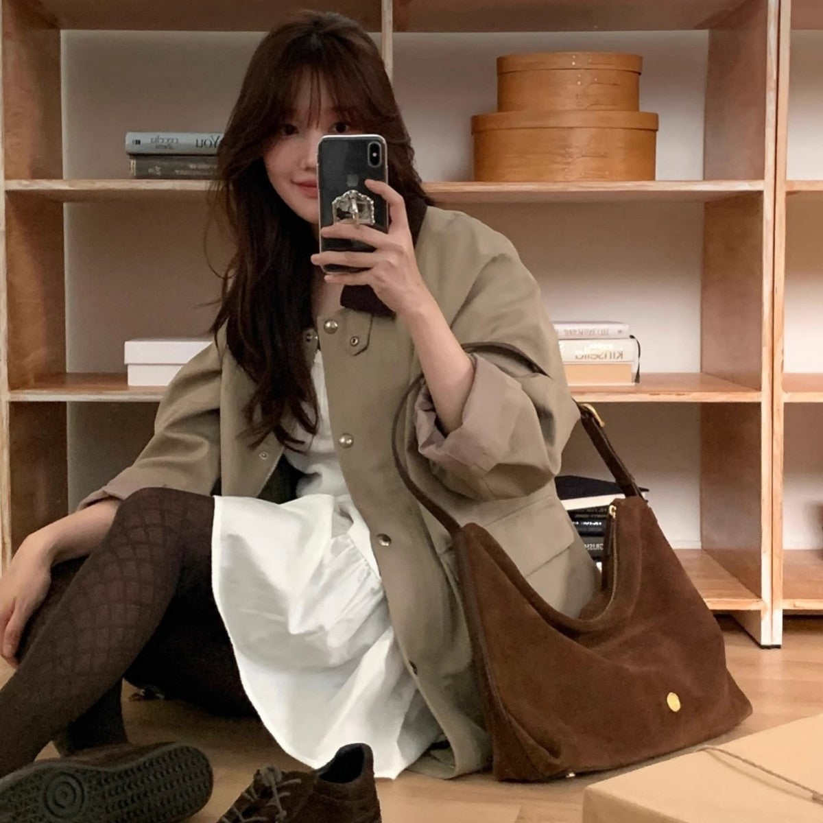 Women's Suede Tote Bag – Large Capacity Shoulder & Underarm Bag | Sarah Express
