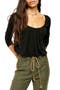 Free People Bondi Thermal Black, Size Large