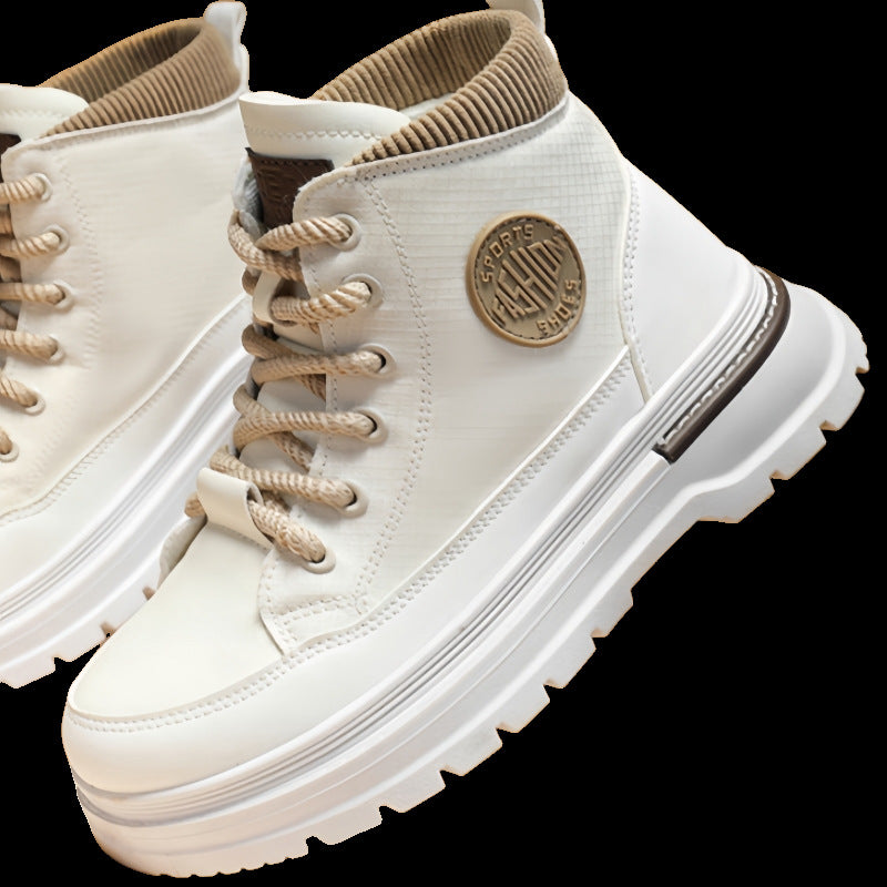 Men's Lightweight Breathable Canvas Sneakers - Casual Lace-Up Athletic Shoes