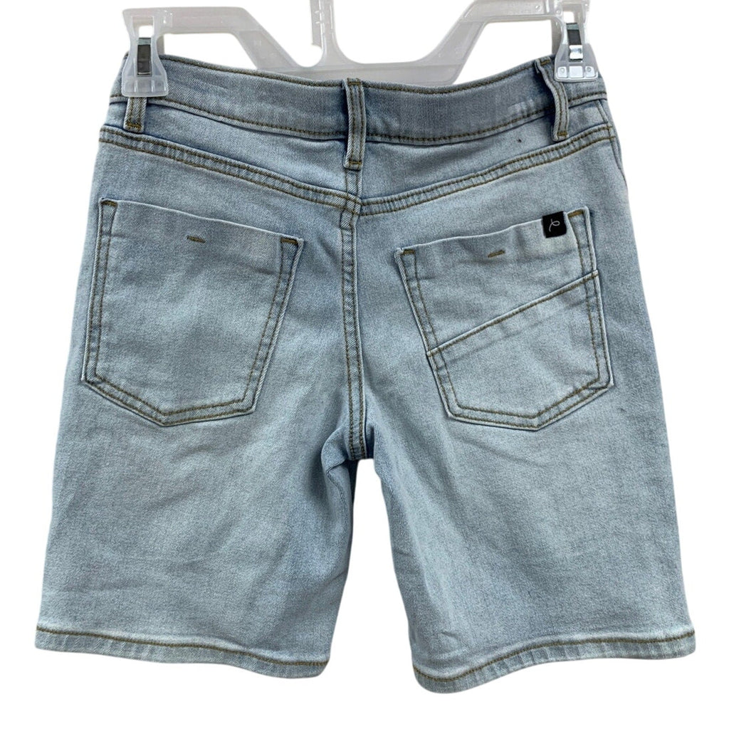 New Art Class Girls Large (10/12) Adjustable Waist Distressed Denim Jean Shorts