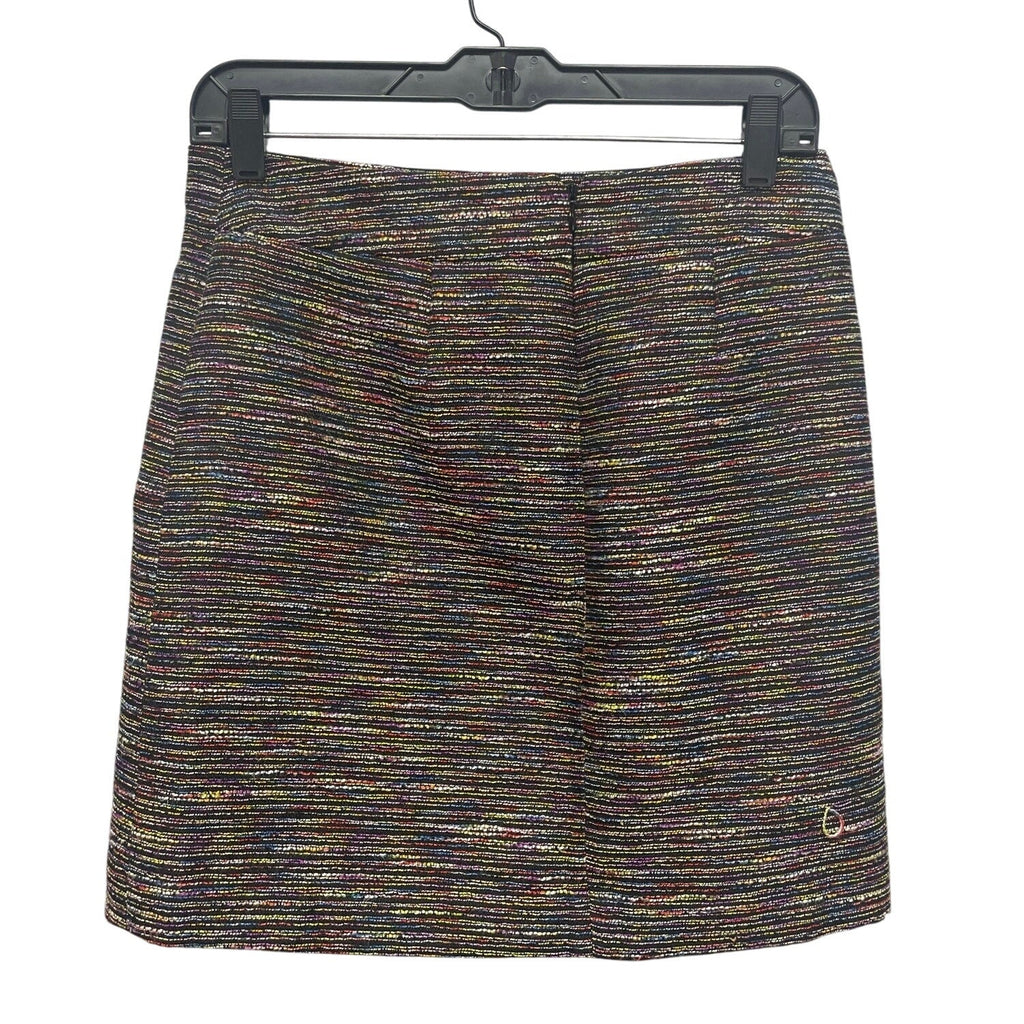 LOFT Womens Size 0 Color Slub Polyester Blend Lined Career Short Pencil Skirt