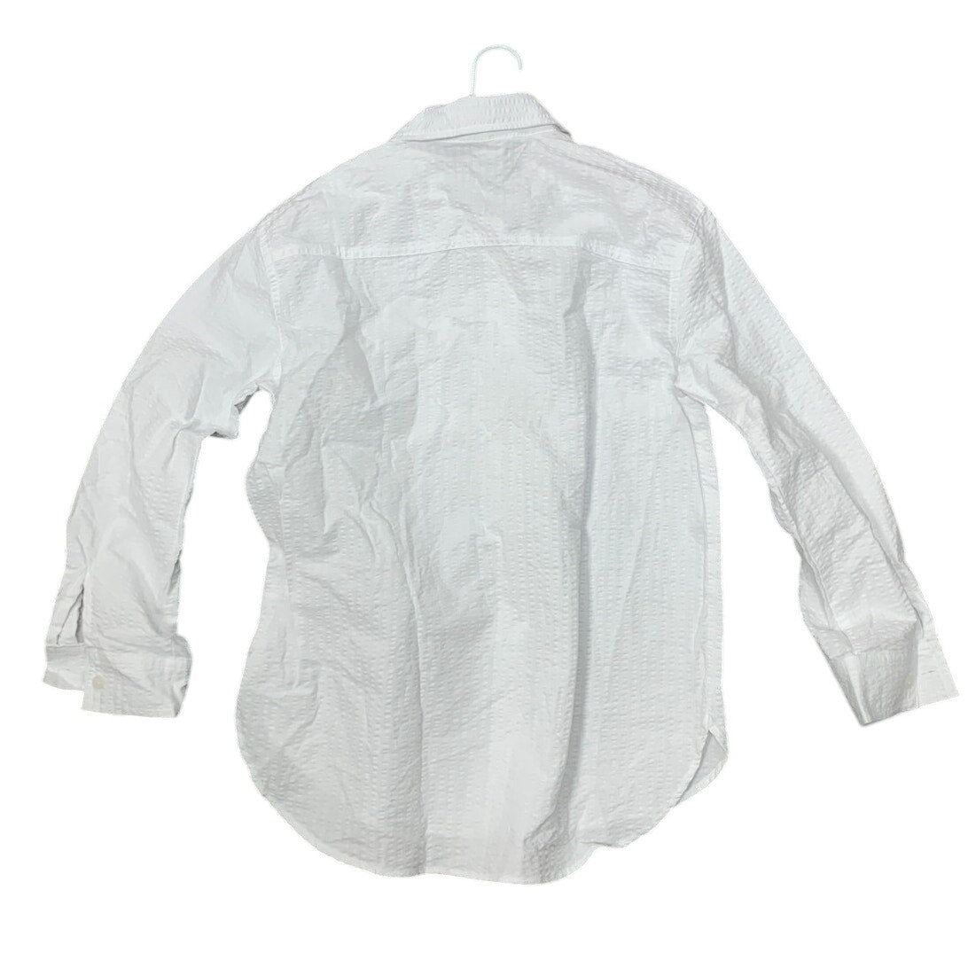 New Art Class Girls Small (6/7) White Long Sleeve 100% Cotton Button Up Shirt