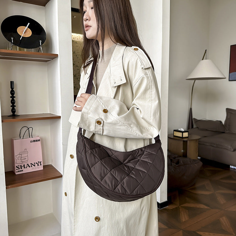 Women's High-Capacity Nylon Crossbody Shoulder Bag – Lightweight Everyday Bag