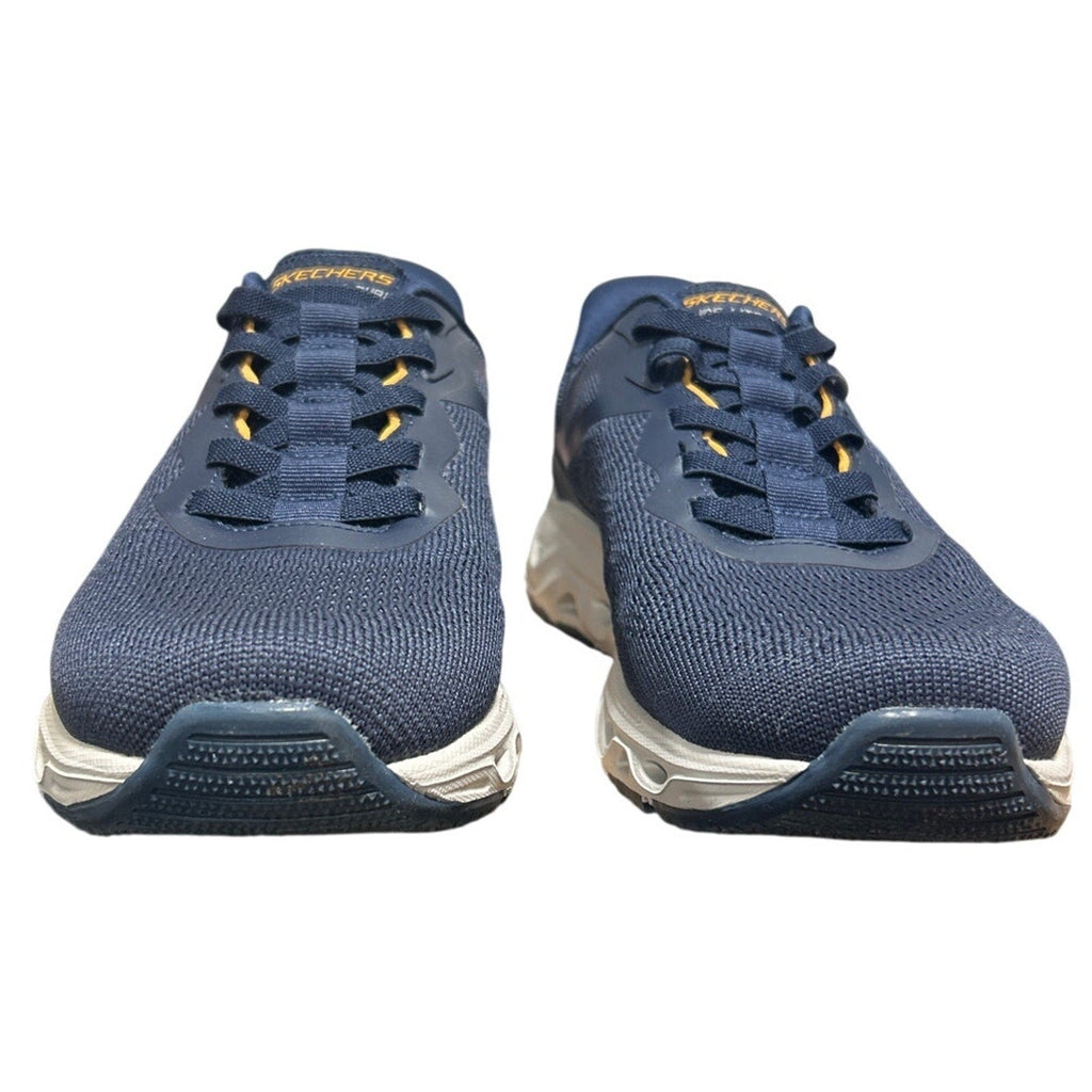 Skechers Men Size 12 Navy Blue Mesh Hands Free Swift Fit Slide On Athletic Shoes