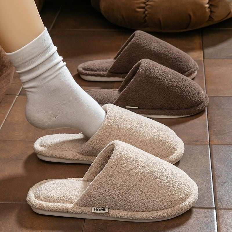 Fluffy Faux Fur Indoor Slippers – Non-Slip EVA Sole