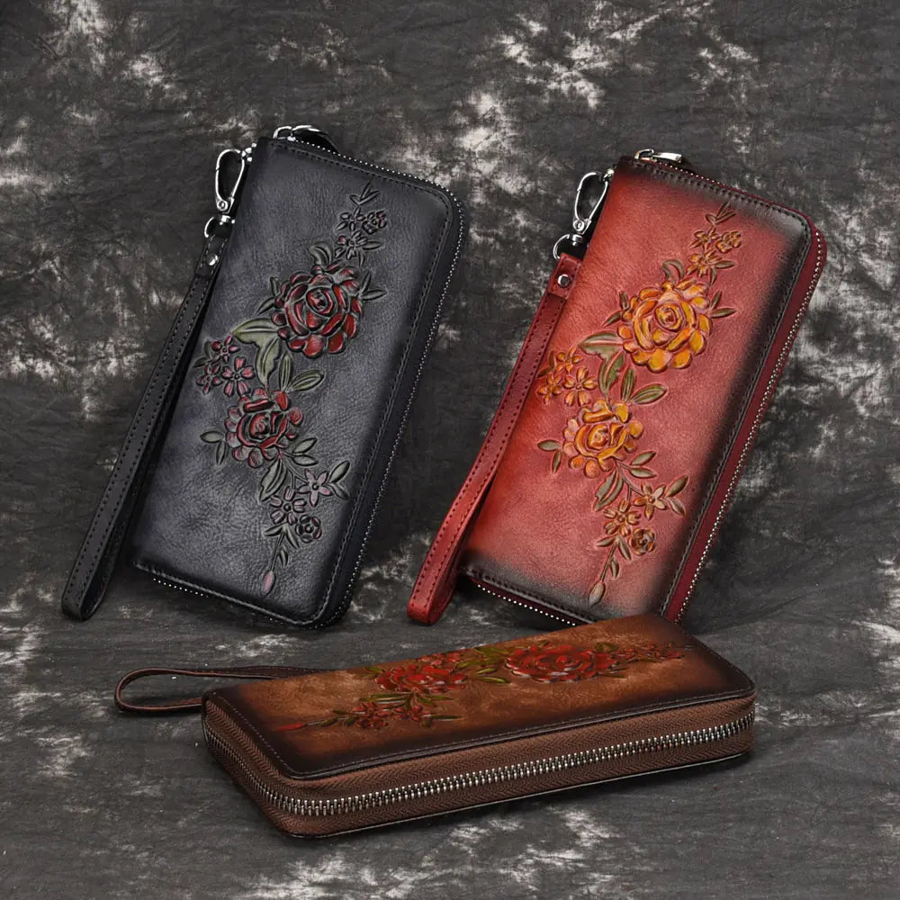 Genuine Cattlehide Leather Hand-rub Color Handbag