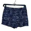 Kenar Size 8 Navy Blue White Polyester Blend Short Shorts w Side & Back Pockets