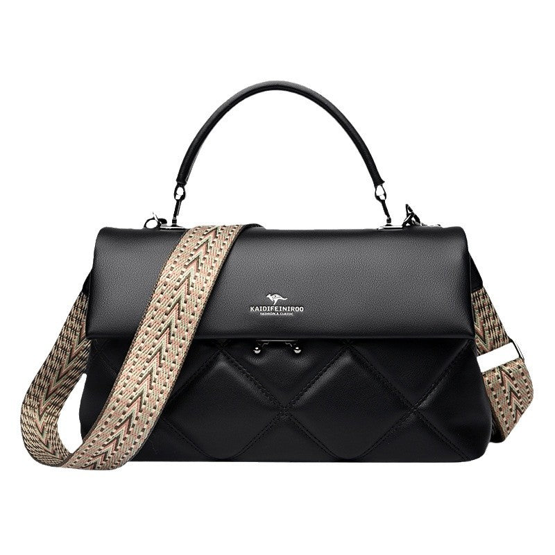Premium Crossbody Handbag - Synthetic Leather Shoulder Bag with Multiple Compartments