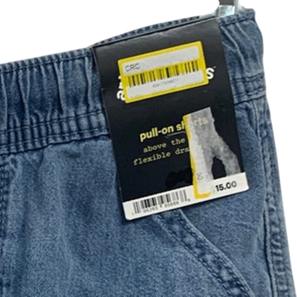 2 New Cat & Jack Kids Small (6/7) 100% Cotton Denim Jean Pull On Elastic Shorts