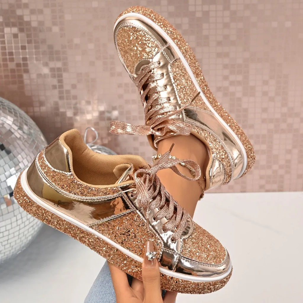 Round Toe Lace Up Sneakers