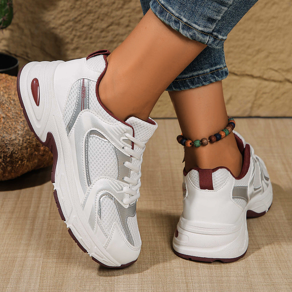 Women's Mesh Casual Sneakers – Lightweight Round Toe Everyday Shoes