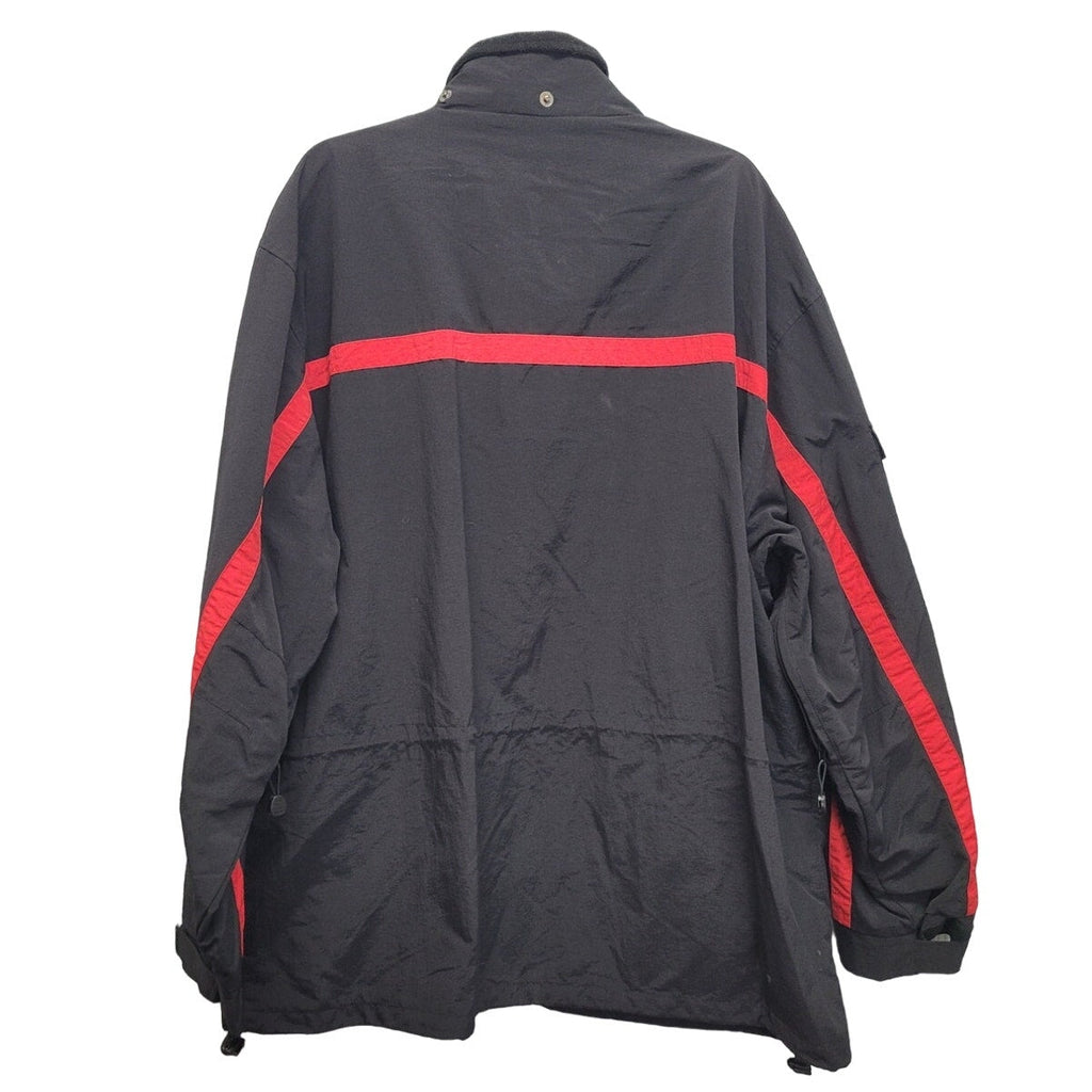 Mens XXL Long Sleeve Full Zip & Button Multi Pocket Drawstring Waist Lined Coat