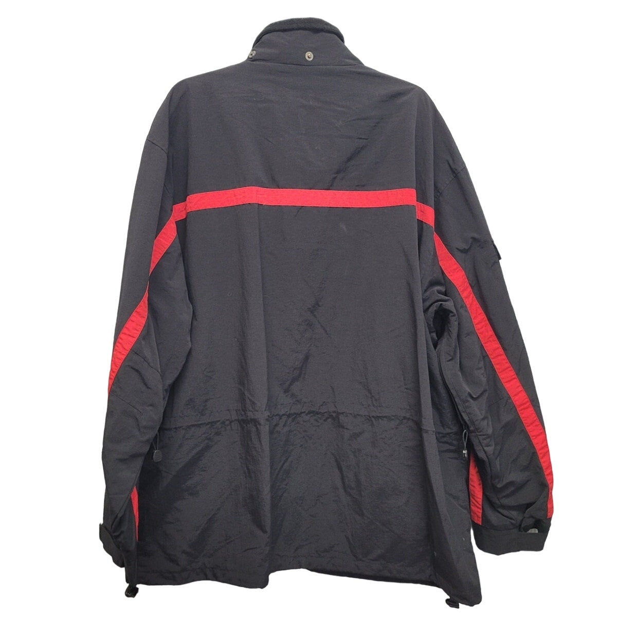 Mens XXL Long Sleeve Full Zip & Button Multi Pocket Drawstring Waist Lined Coat