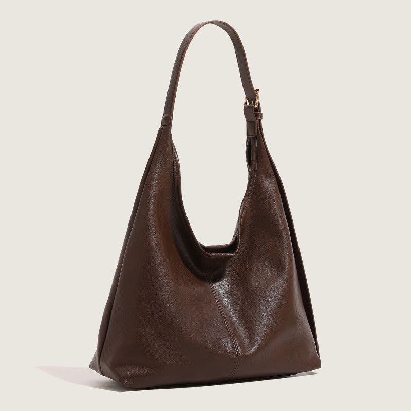Women's PU Leather Underarm Shoulder Bag – Minimalist Casual Handbag