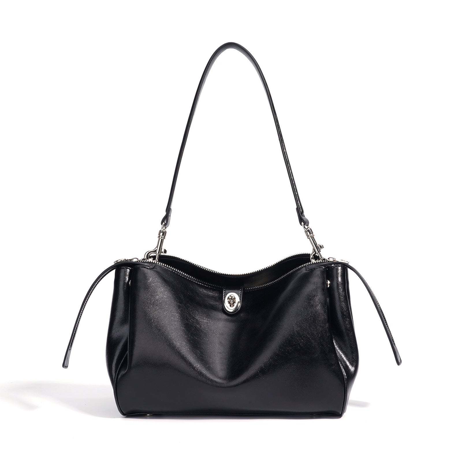 Genuine Leather Western Shoulder Bag for Women - Pillow Shape Crossbody Handbag