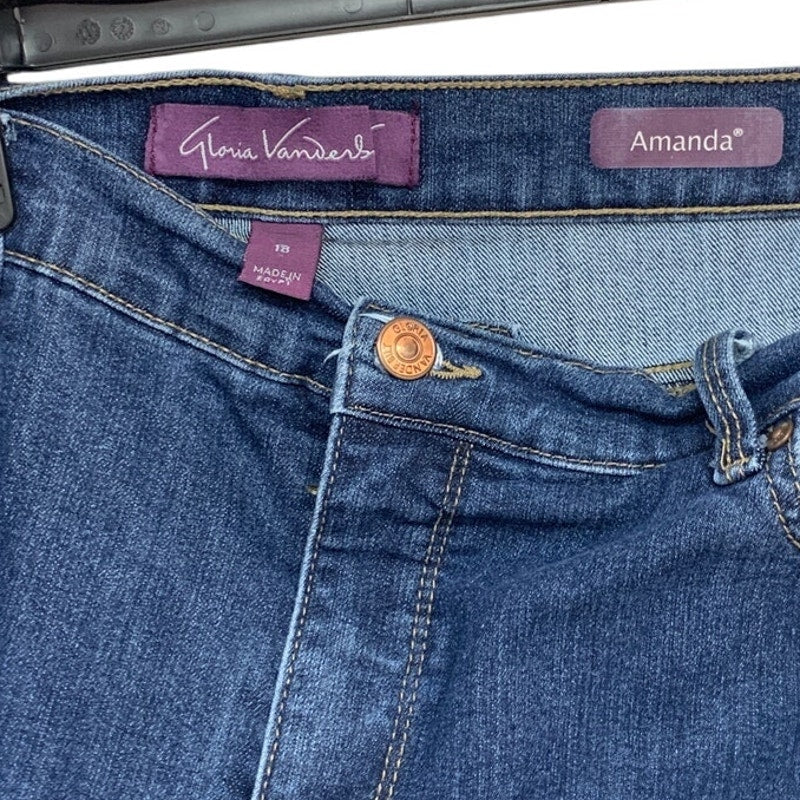 Lot of 2 Kancan Gloria Vanderbilt Womens Size 18 Amanda Denim Blue Jeans