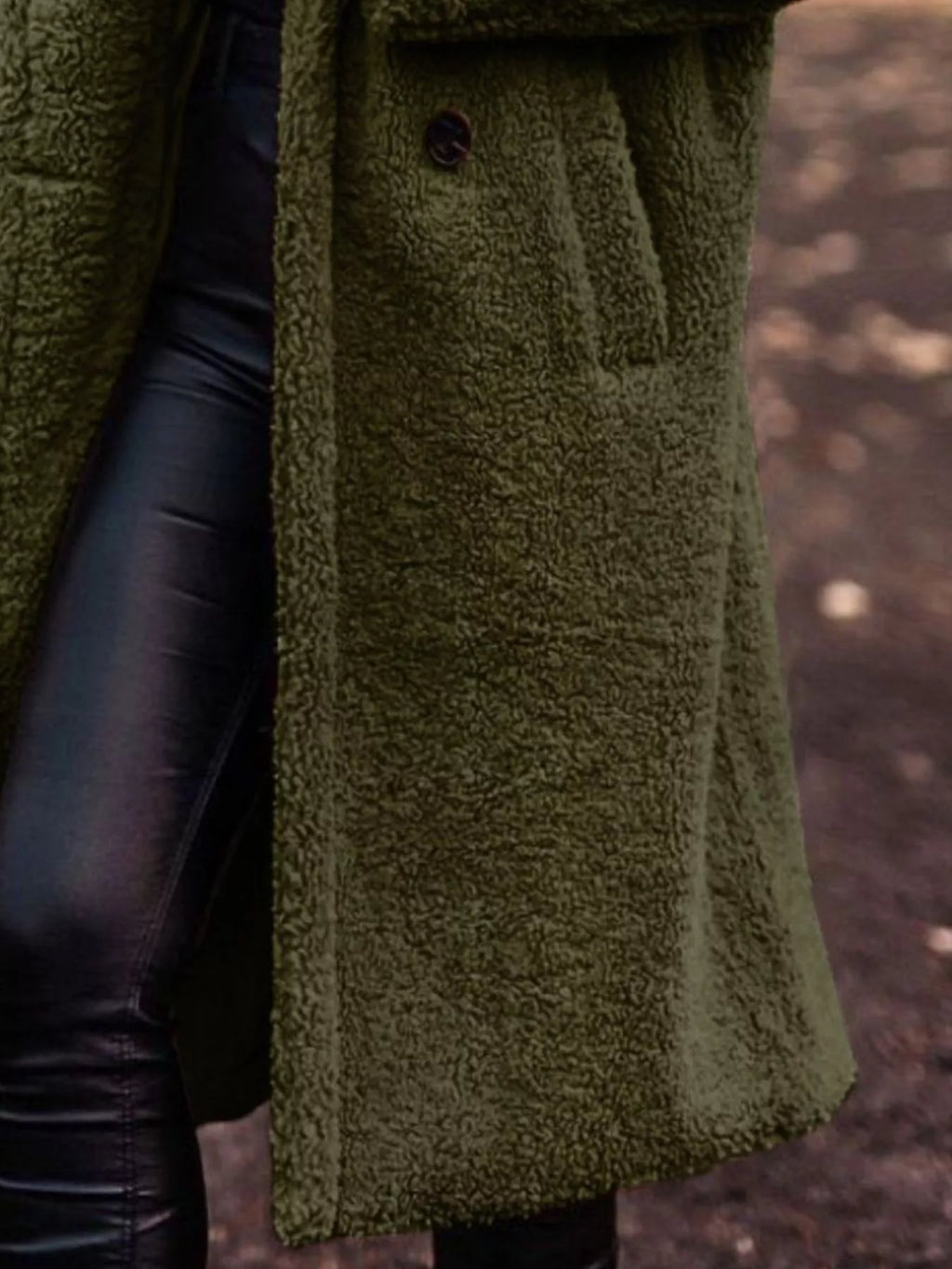 Teddy Bear Hooded Longline Outerwear