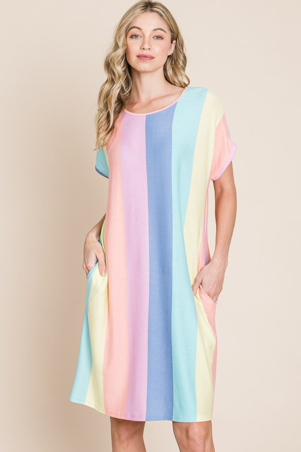 Patriotic Striped Pocket Dress - Summer Comfort