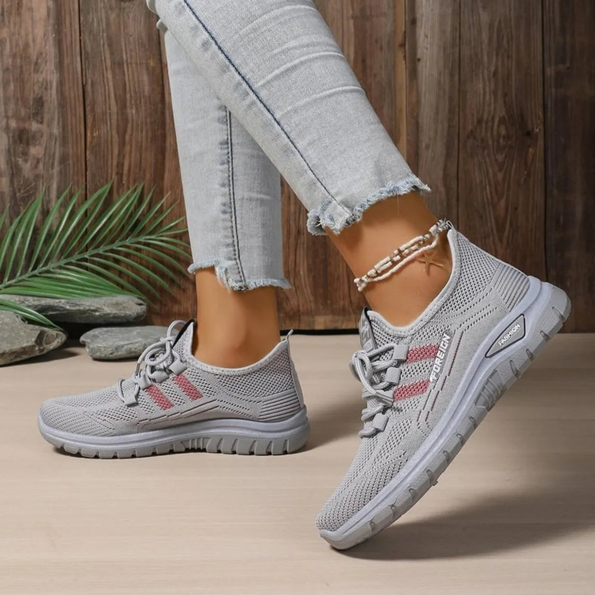Lace Up Breathable Mesh Athletic