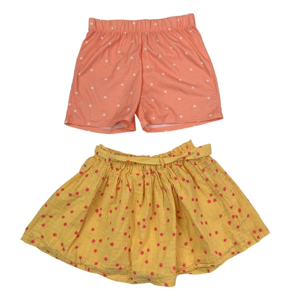 Lot of 3 New Cat & Jack Art Class Girls Medium Floral Skirt Shorts Gingham Pants