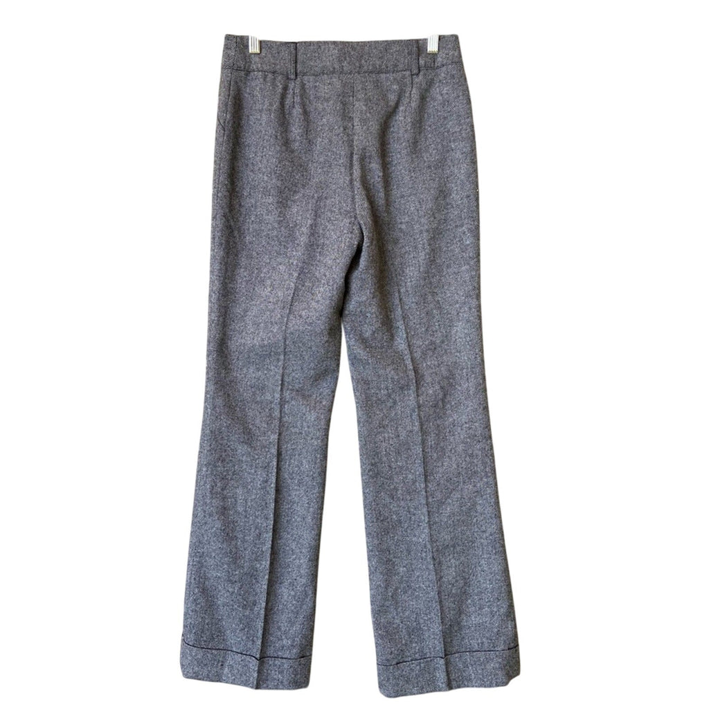 Dalia Collection Womens Size 8 Gray Wool Blend Lined Hemmed Trouser Pants