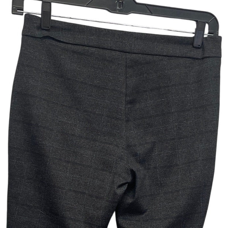 Nanette Lepore Womens Medium Black Gray Plaid Rayon Blend Pull On Pants