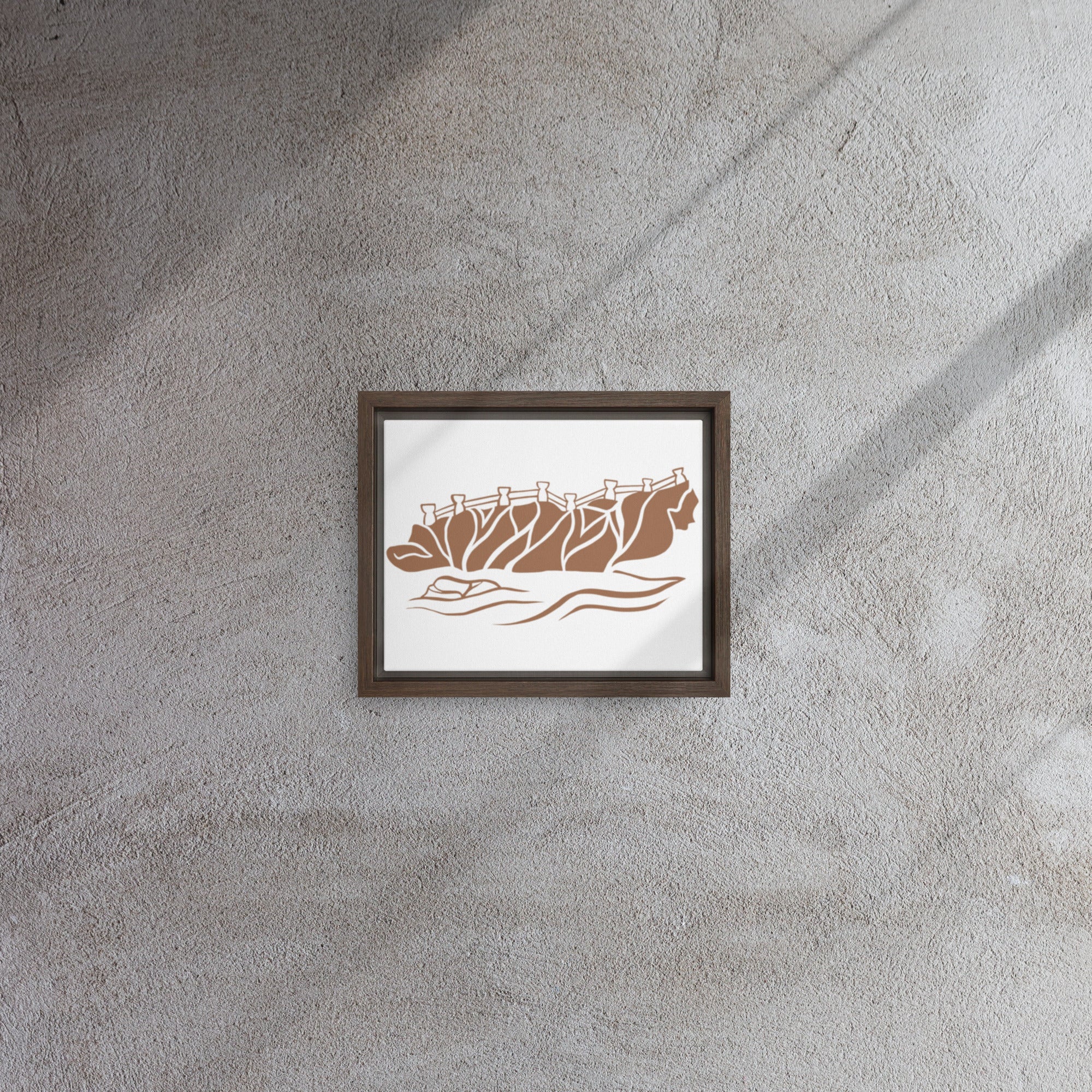 Minimalist Taga Beach Framed Canvas