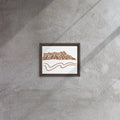 Minimalist Diamond Head Crater Framed Canvas