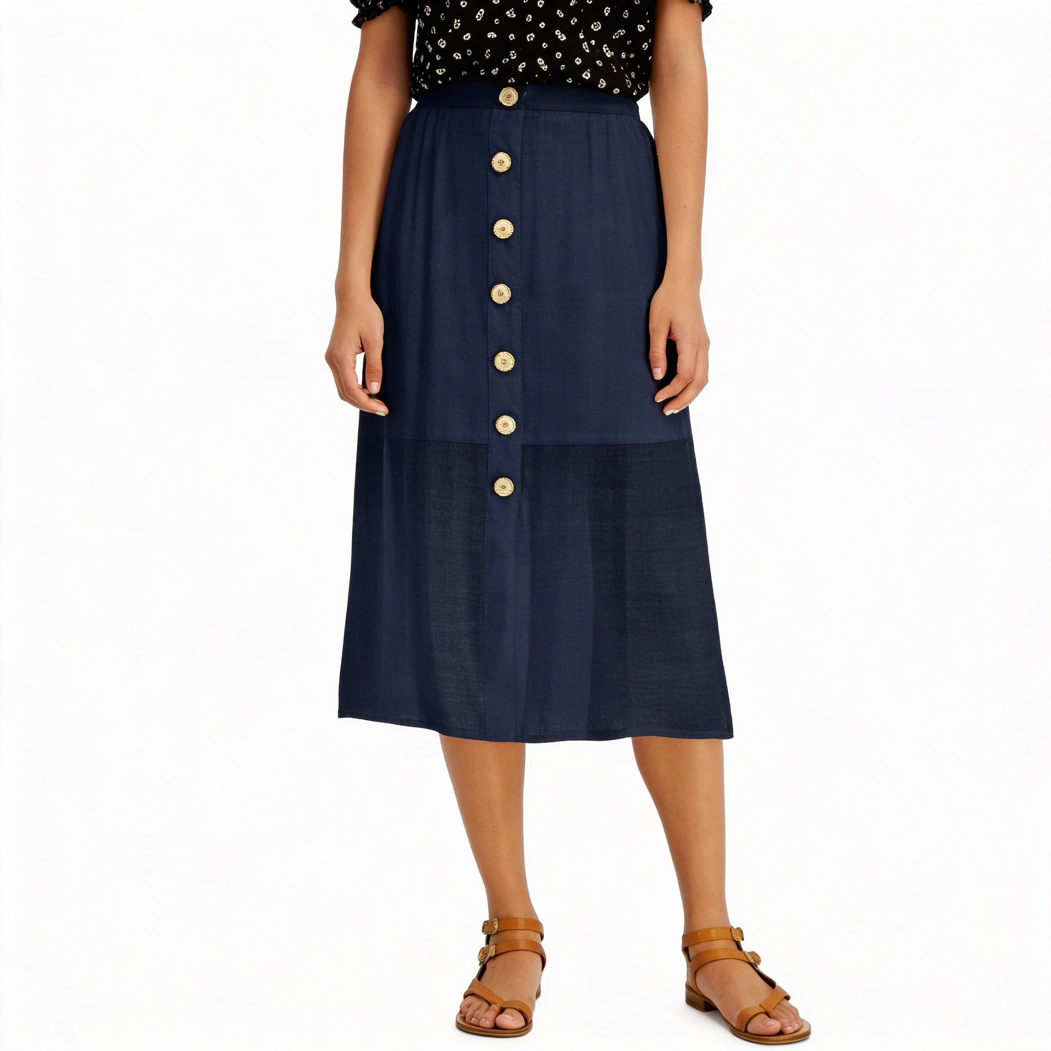 Bcx Juniors Button-Front Gauze Skirt,Size Medium