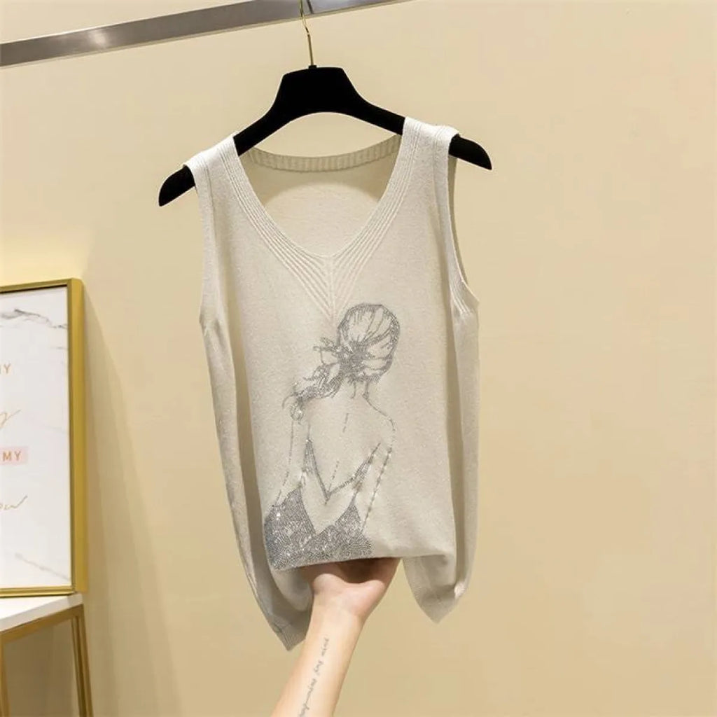 Glitter Print Tank Top