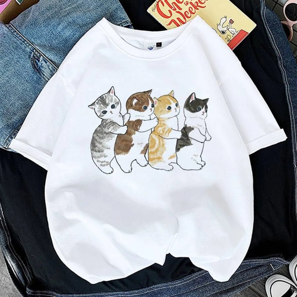 Kawaii Cat Graphic Tees