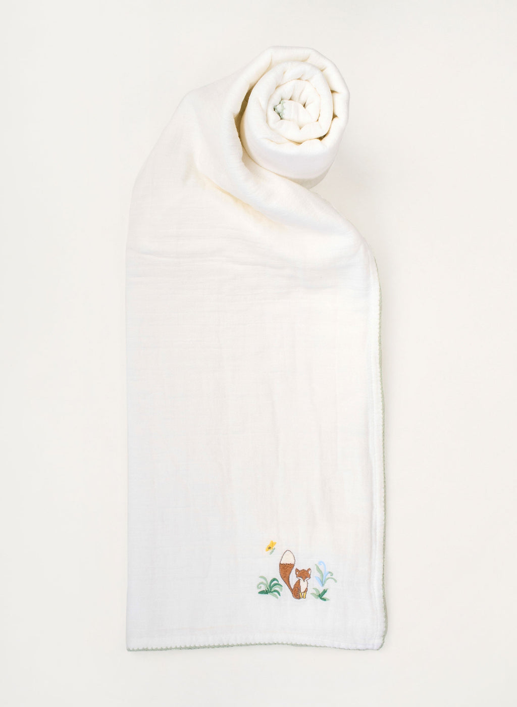 Shawl Blanket - Embroidered Fox