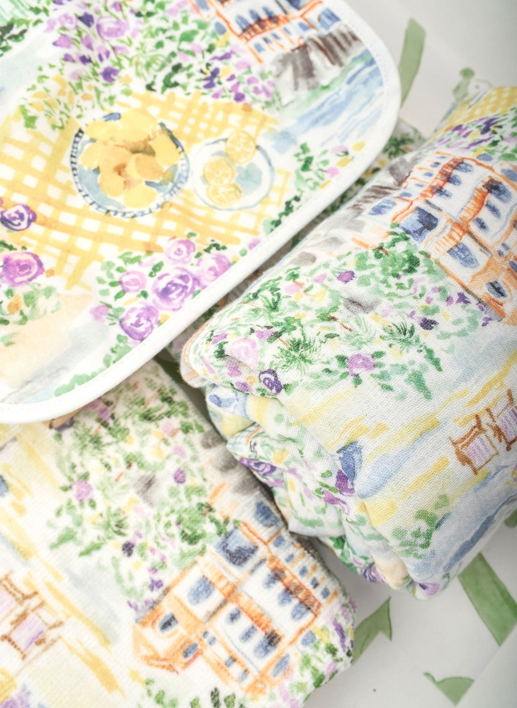 Tummytime Bib & Shawl Blanket Set - Limoncello
