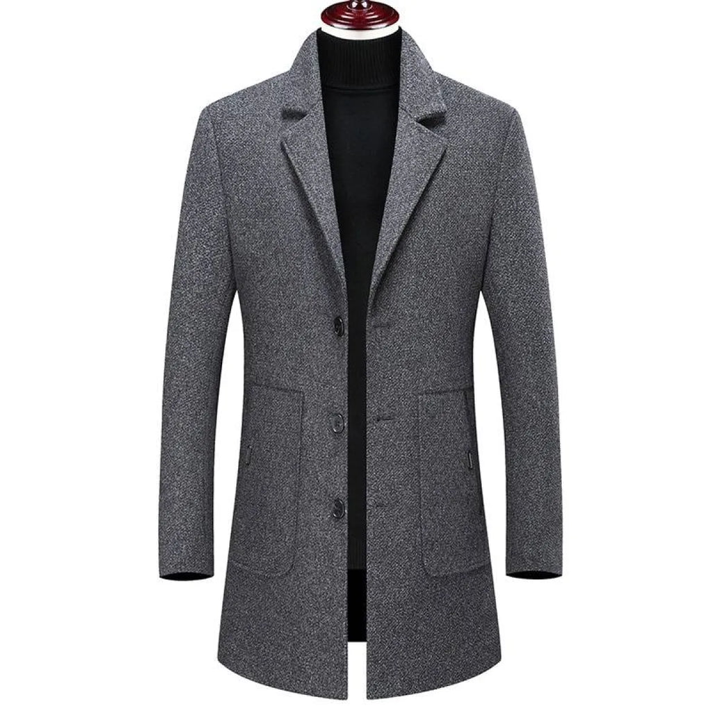 Plaid Button Coat