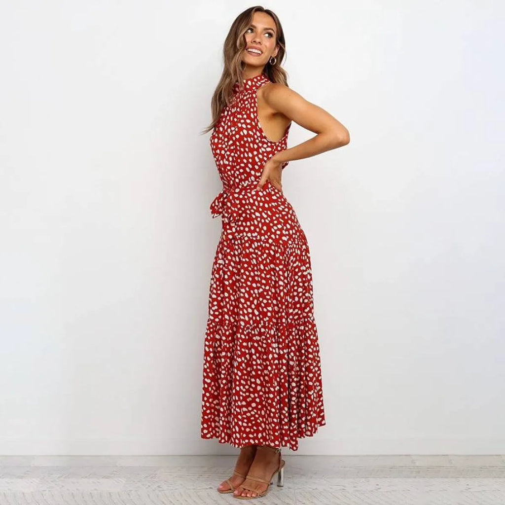 Polka Dot Halter Dress