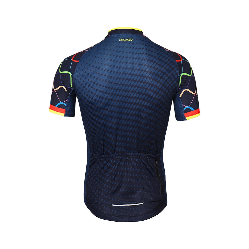 Men Short Sleeves Cycling Jersey Quick Dry MTB Jersey Mountain Bicycle