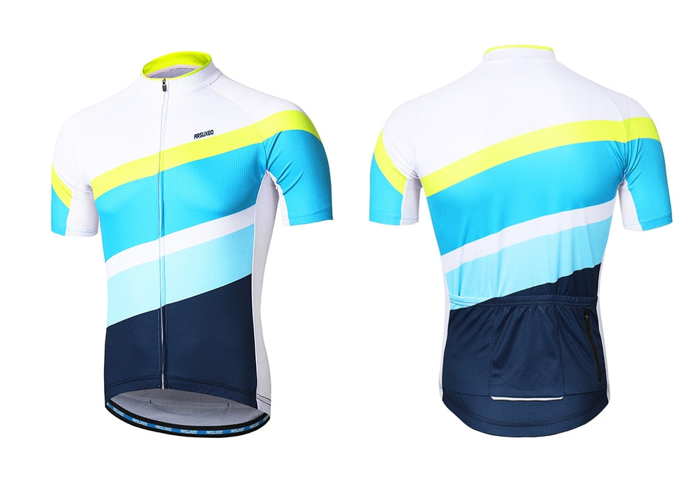 Men Short Sleeves Cycling Jersey Quick Dry MTB Jersey Mountain Bicycle
