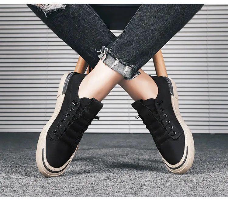 Canvas Men's Comfortable All-match Sneakers Breathable Cloth Casual Sports Flats Men Lightweight Outdoor Walking Sneakers Modern Design