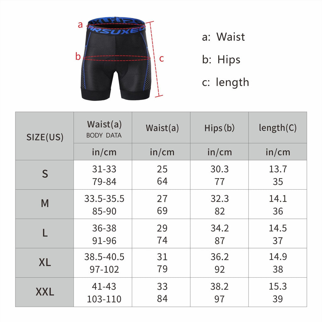 Men's 5D Gel Padded Cycling Shorts