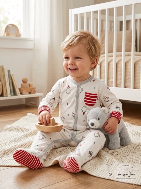 First Impressions Baby Boys Cotton Penguin Footed Coverall