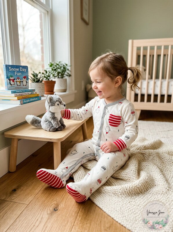 First Impressions Baby Boys Cotton Penguin Footed Coverall