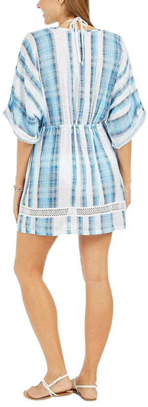 Dotti Womens Mykonos Stripe Kimono Cover-Up Style, Size Large