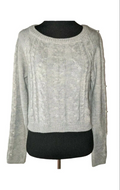 Freshman Juniors Embellished Cropped Sweater,Size Large