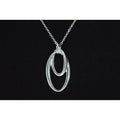 Charter Club Double Oval Pendant Necklace, Silver