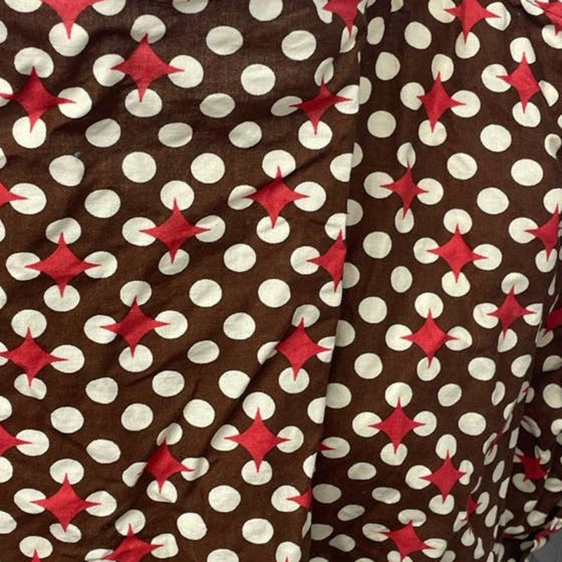 Udder Cover for Nursing Mothers Brown Polka Dot 100% Cotton Ties At Neck