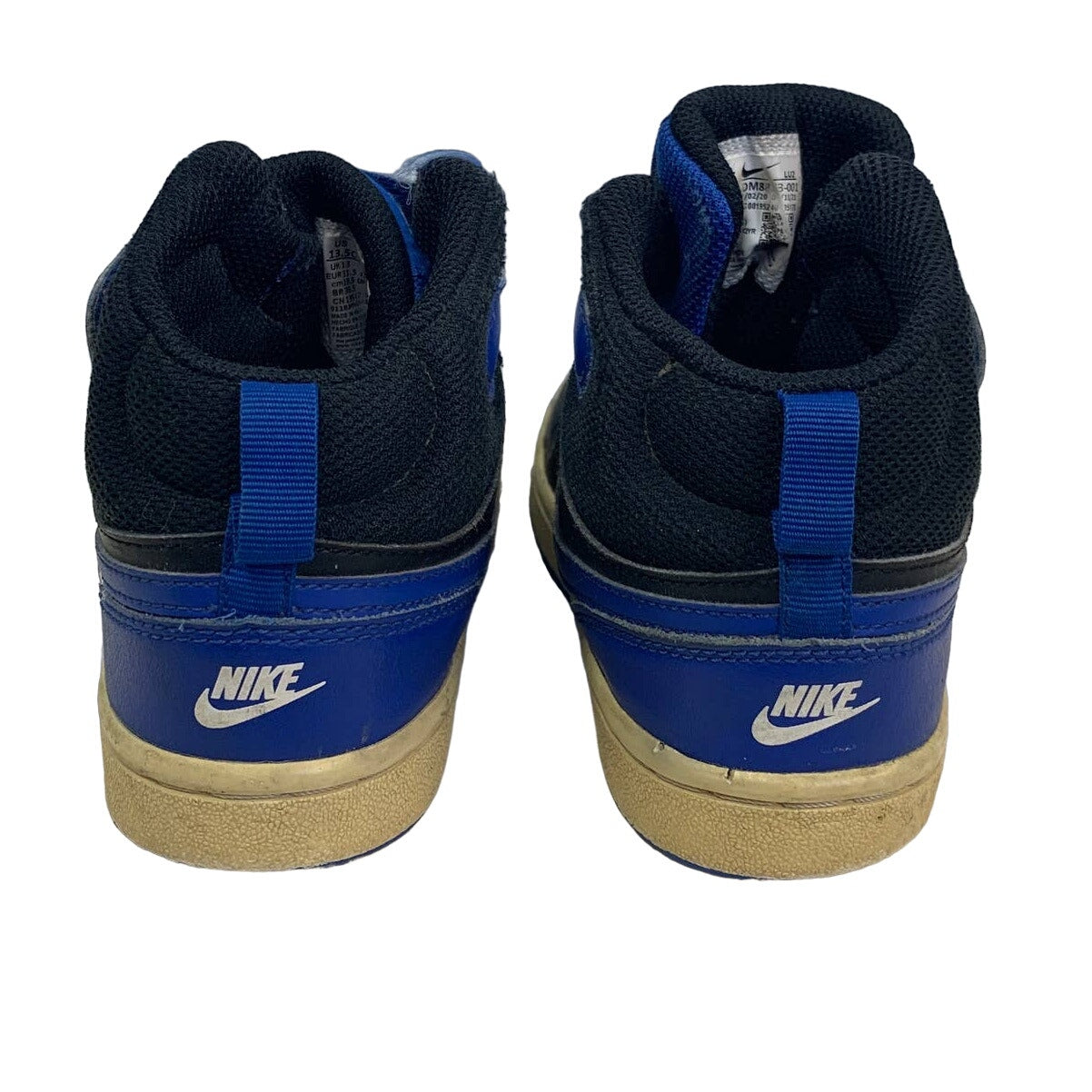 Nike 2020 Kids Boys Size 13.5 Faux Leather Upper High Top Tennis Athletic Shoes